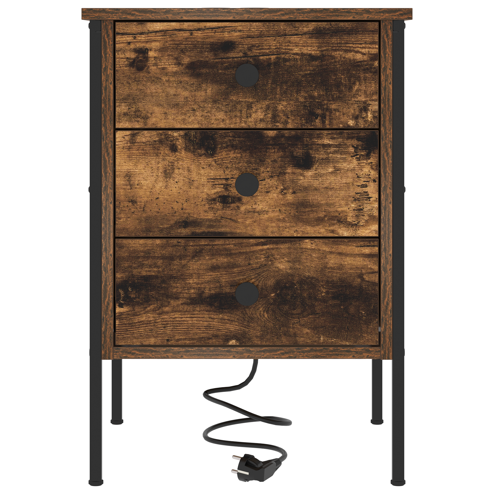 vidaXL Dulap de noapte Stejar afumat 42 x 41 x 61 cm Lemn compozit
