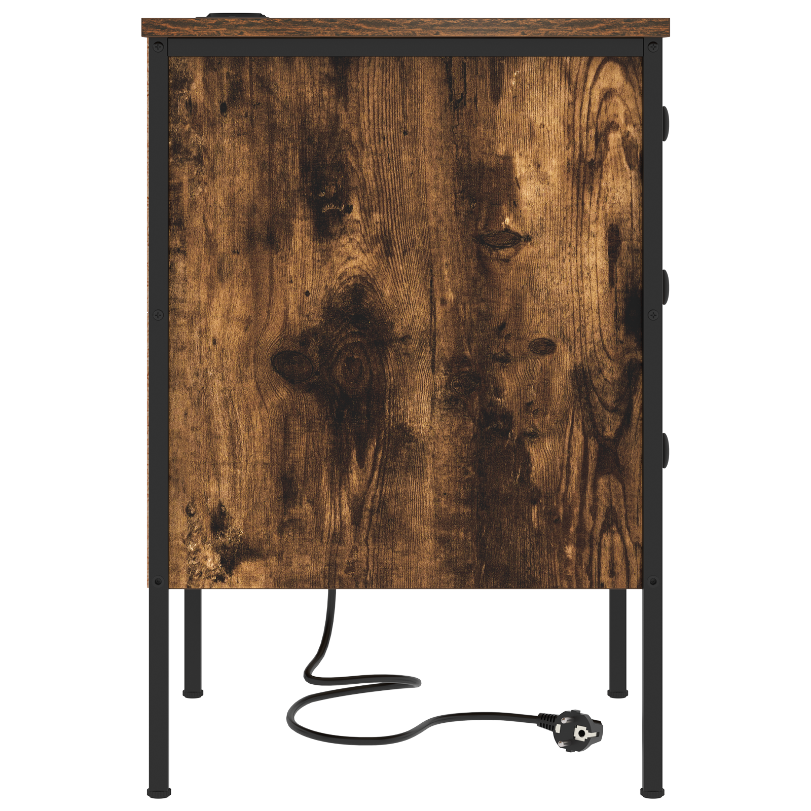 vidaXL Dulap de noapte Stejar afumat 42 x 41 x 61 cm Lemn compozit