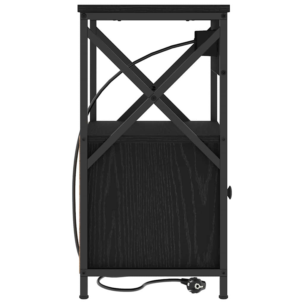 vidaXL Dulap de noapte Stejar negru 40 x 31 x 60 cm Lemn compozit vidaXL Dulap de noapte Stejar negru 40 x 31 x 60 cm Lemn compozit