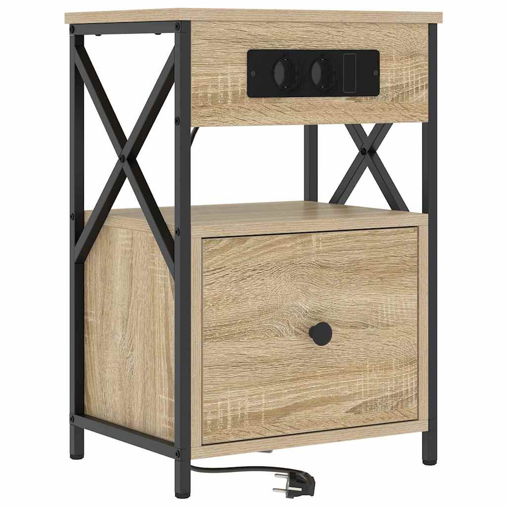 vidaXL Dulap de noapte Stejar sonoma 40 x 31 x 60 cm Lemn compozit vidaXL Dulap de noapte Stejar sonoma 40 x 31 x 60 cm Lemn compozit
