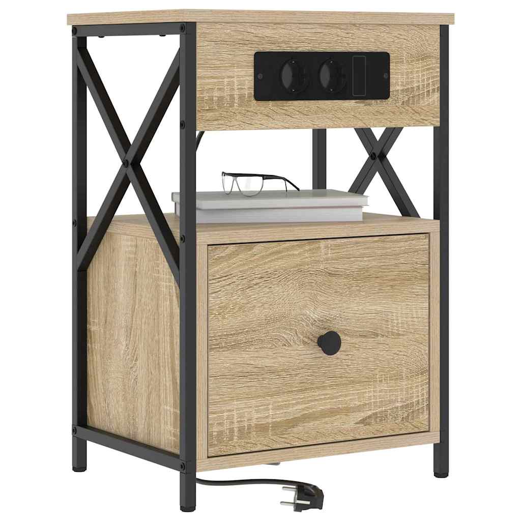 vidaXL Dulap de noapte Stejar sonoma 40 x 31 x 60 cm Lemn compozit vidaXL Dulap de noapte Stejar sonoma 40 x 31 x 60 cm Lemn compozit