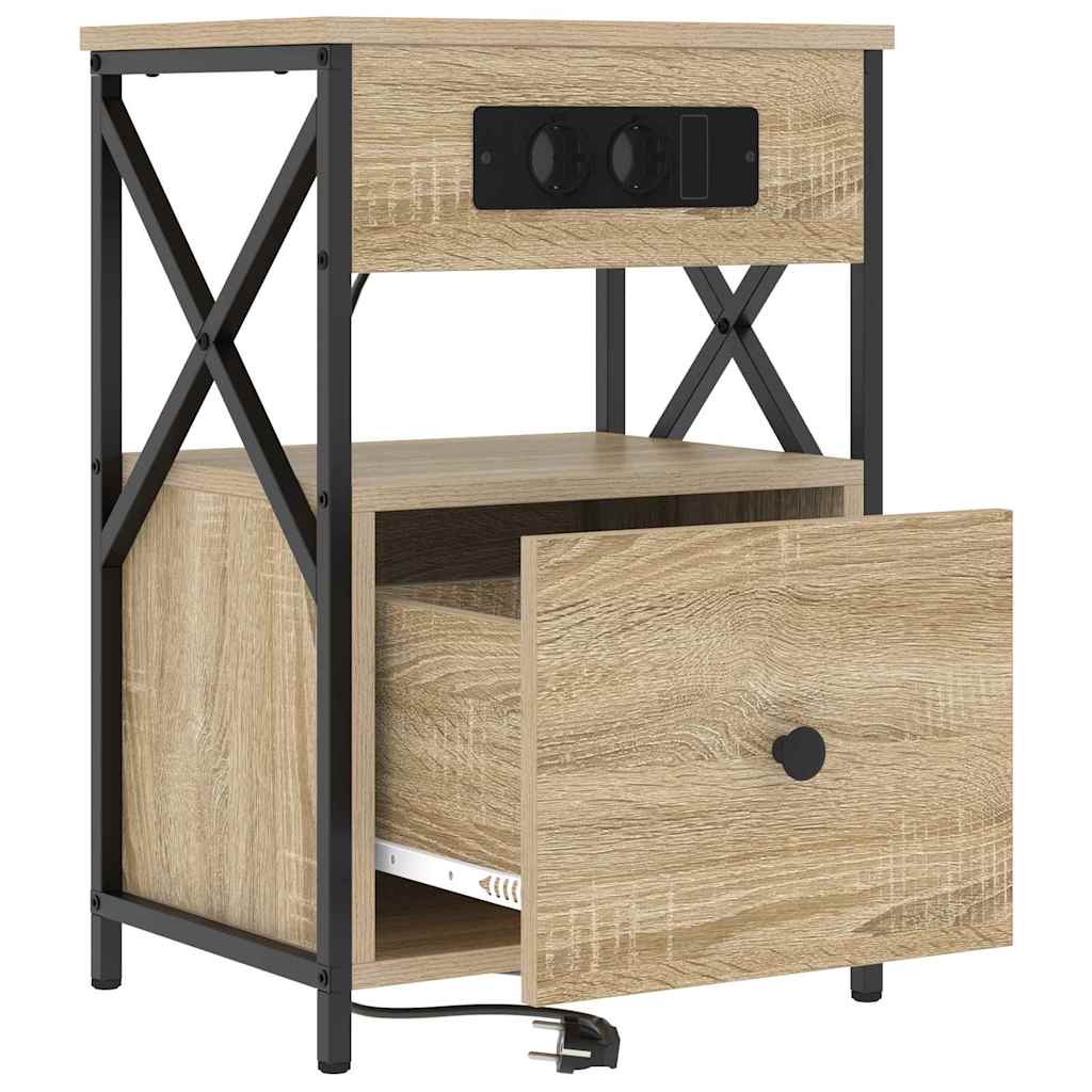 vidaXL Dulap de noapte Stejar sonoma 40 x 31 x 60 cm Lemn compozit vidaXL Dulap de noapte Stejar sonoma 40 x 31 x 60 cm Lemn compozit