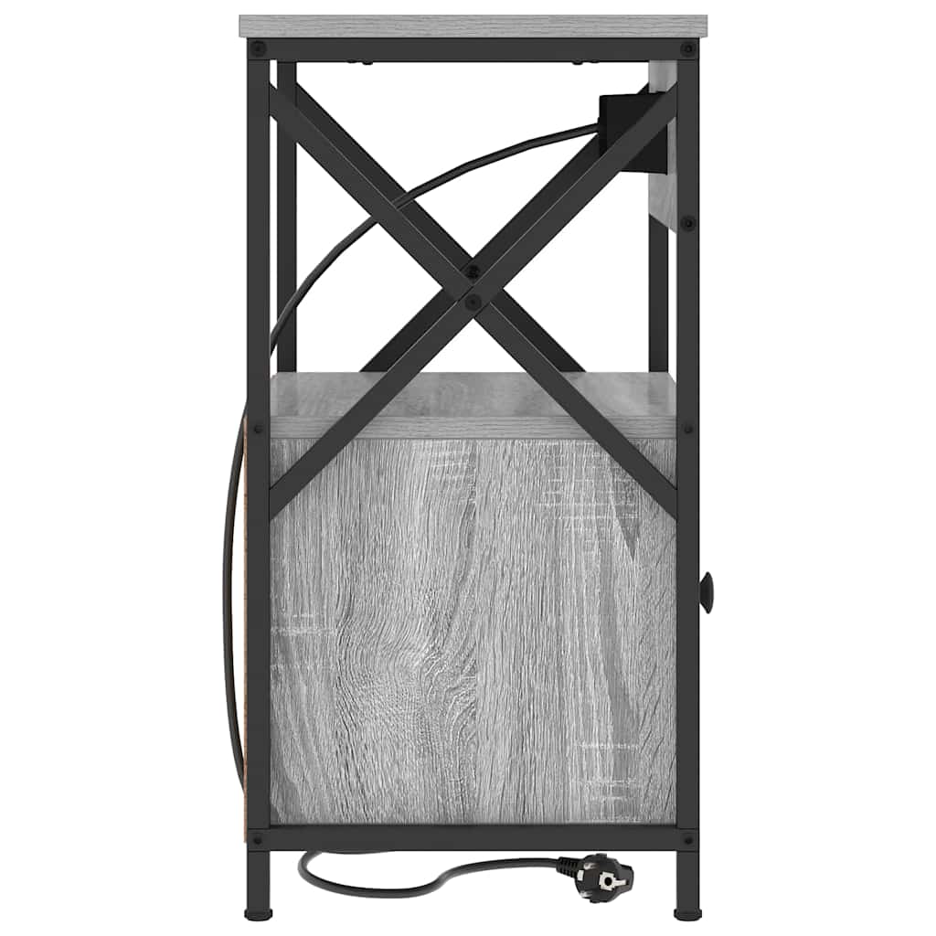 vidaXL Dulap de noapte sonoma gri 40 x 31 x 60 cm Lemn compozit vidaXL Dulap de noapte sonoma gri 40 x 31 x 60 cm Lemn compozit