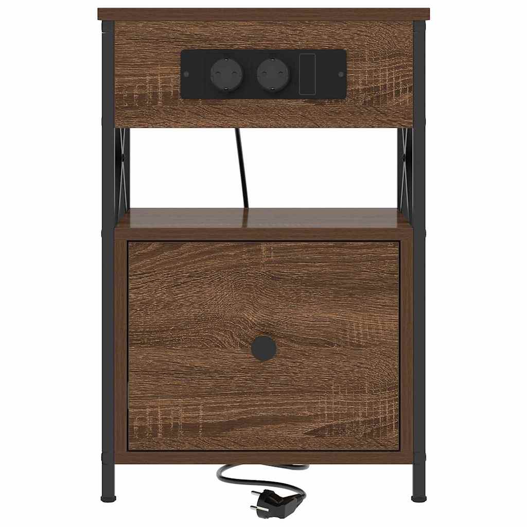 vidaXL Dulap de noapte Stejar brun 40 x 31 x 60 cm Lemn compozit vidaXL Dulap de noapte Stejar brun 40 x 31 x 60 cm Lemn compozit