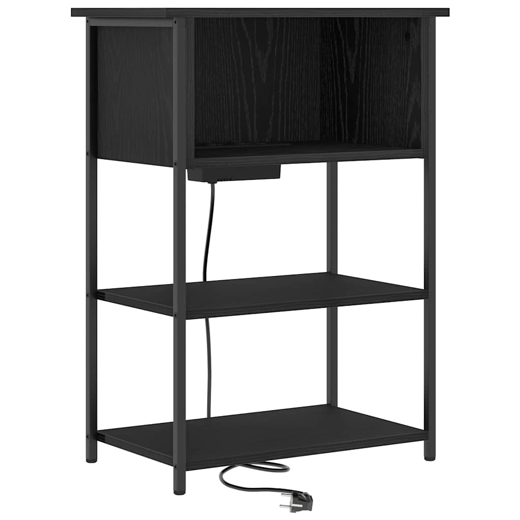 vidaXL Dulap de noapte Stejar negru 55 x 31 x 76 cm Lemn compozit