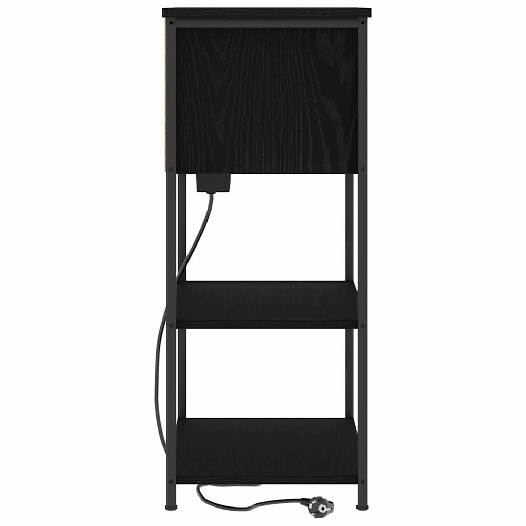 vidaXL Dulap de noapte Stejar negru 55 x 31 x 76 cm Lemn compozit