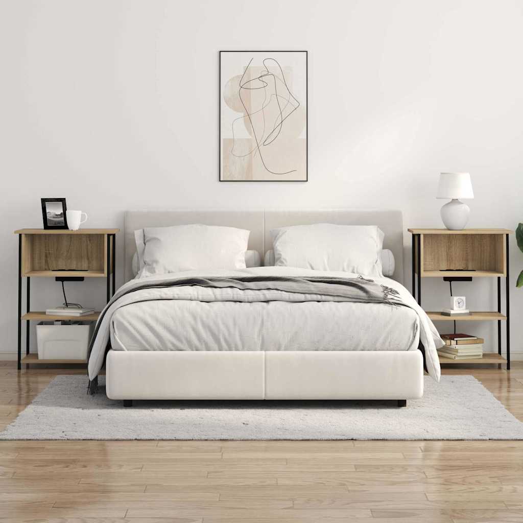 vidaXL Dulap de noapte Stejar sonoma 55 x 31 x 76 cm Lemn compozit vidaXL Dulap de noapte Stejar sonoma 55 x 31 x 76 cm Lemn compozit