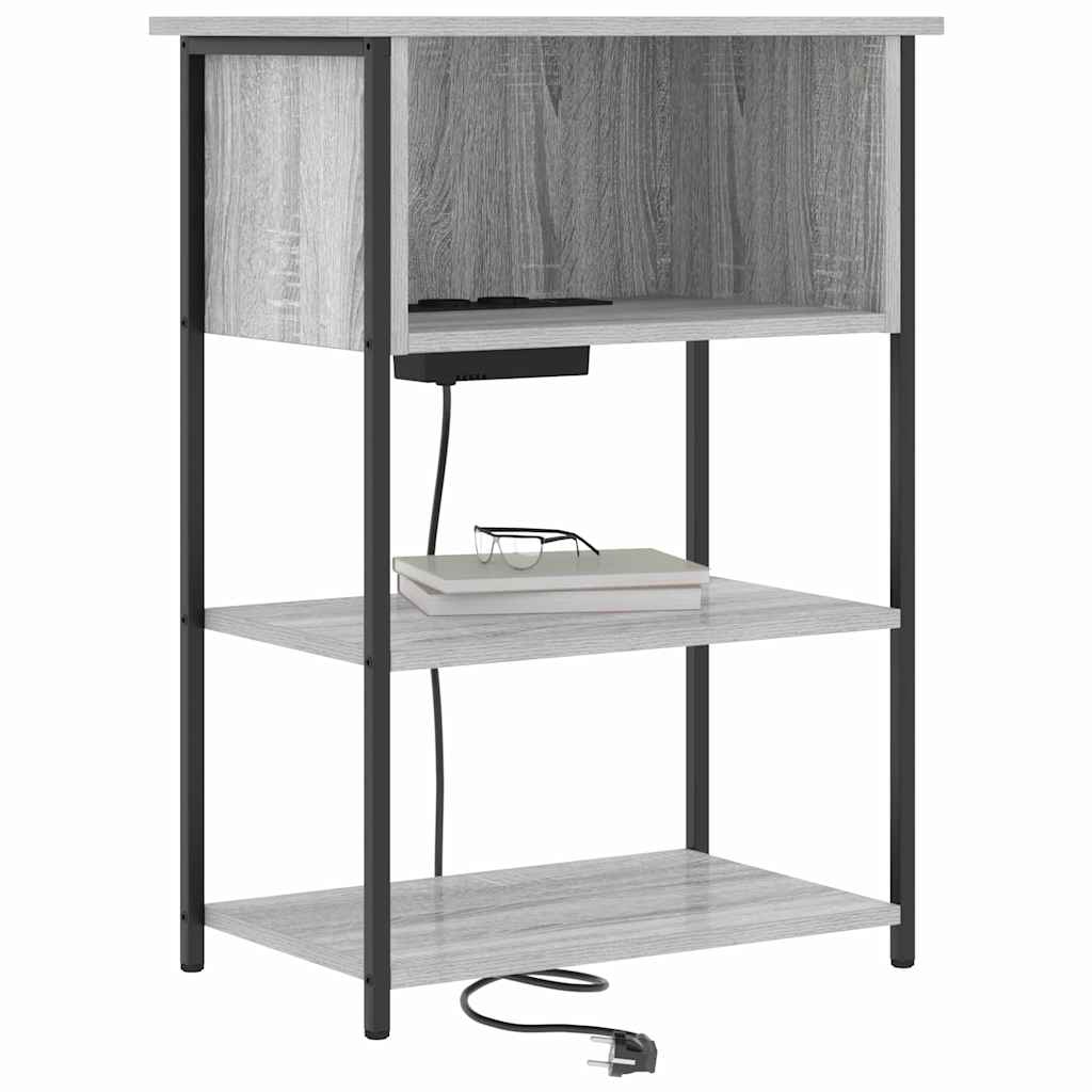 vidaXL Dulap de noapte sonoma gri 55 x 31 x 76 cm Lemn compozit vidaXL Dulap de noapte sonoma gri 55 x 31 x 76 cm Lemn compozit