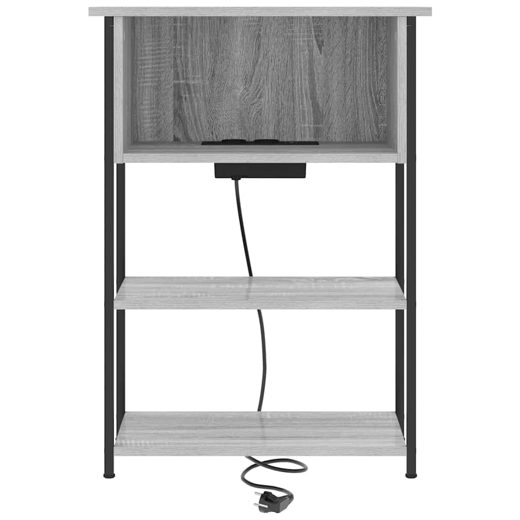 vidaXL Dulap de noapte sonoma gri 55 x 31 x 76 cm Lemn compozit vidaXL Dulap de noapte sonoma gri 55 x 31 x 76 cm Lemn compozit