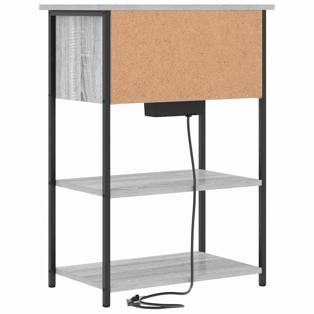 vidaXL Dulap de noapte sonoma gri 55 x 31 x 76 cm Lemn compozit vidaXL Dulap de noapte sonoma gri 55 x 31 x 76 cm Lemn compozit