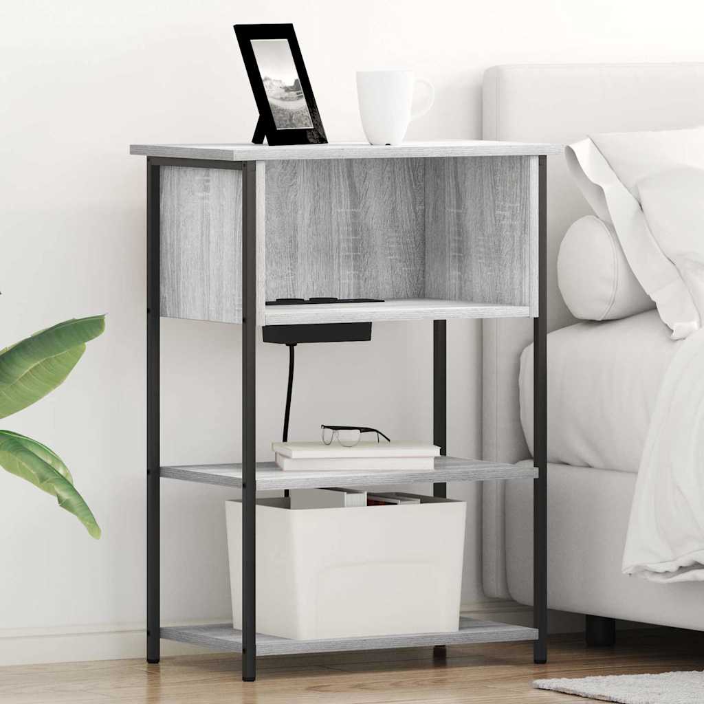 vidaXL Dulap de noapte sonoma gri 55 x 31 x 76 cm Lemn compozit vidaXL Dulap de noapte sonoma gri 55 x 31 x 76 cm Lemn compozit