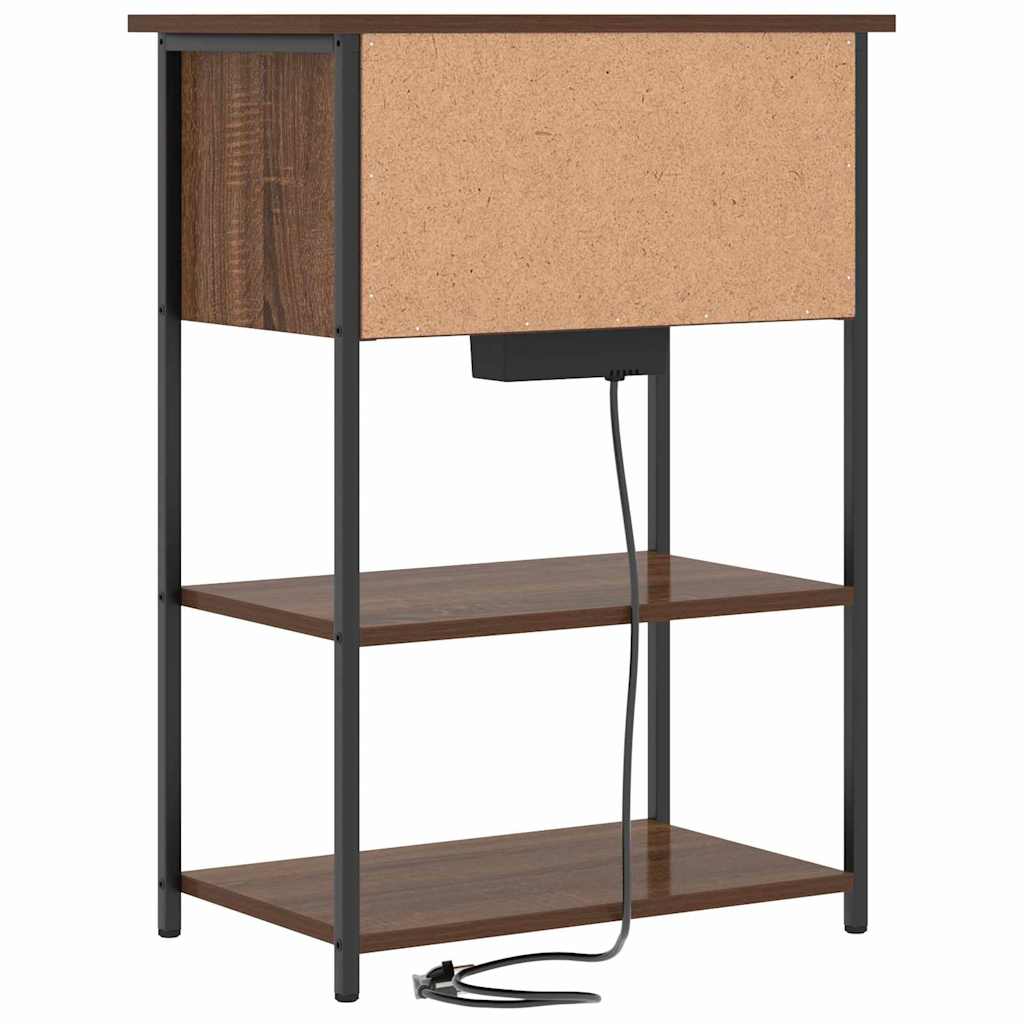 vidaXL Dulap de noapte Stejar brun 55 x 31 x 76 cm Lemn compozit