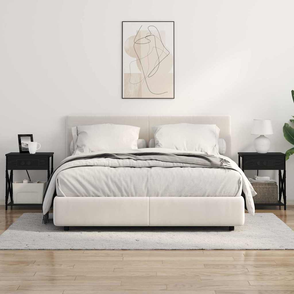 vidaXL Dulap de noapte Stejar negru 41 x 31 x 51 cm Lemn compozit vidaXL Dulap de noapte Stejar negru 41 x 31 x 51 cm Lemn compozit