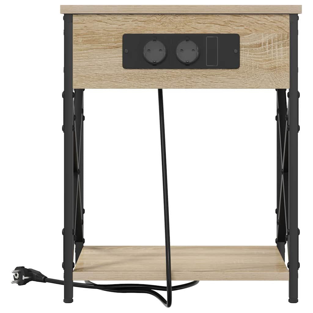 vidaXL Dulap de noapte Stejar sonoma 41 x 31 x 51 cm Lemn compozit