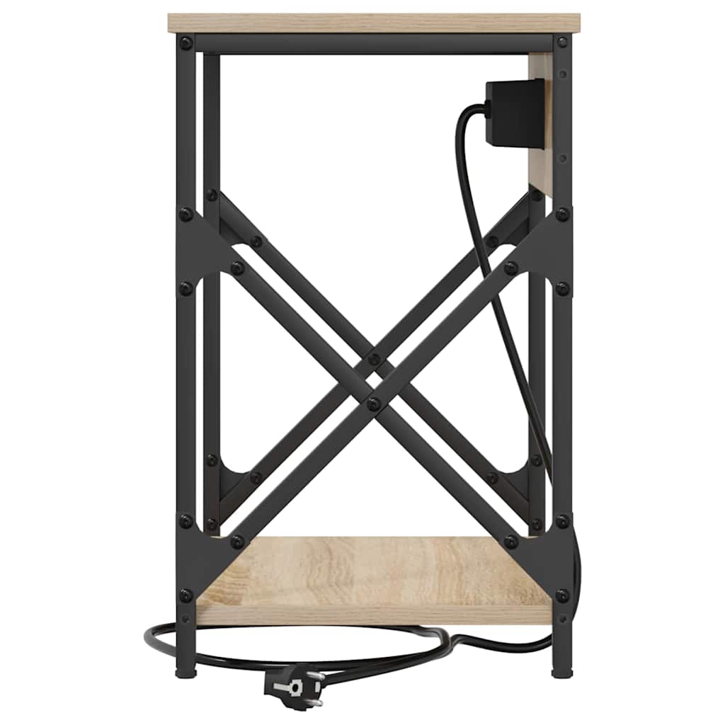 vidaXL Dulap de noapte cu sertar 2 pcs Stejar sonoma 41 x 31 x 51 cm vidaXL Dulap de noapte cu sertar 2 pcs Stejar sonoma 41 x 31 x 51 cm