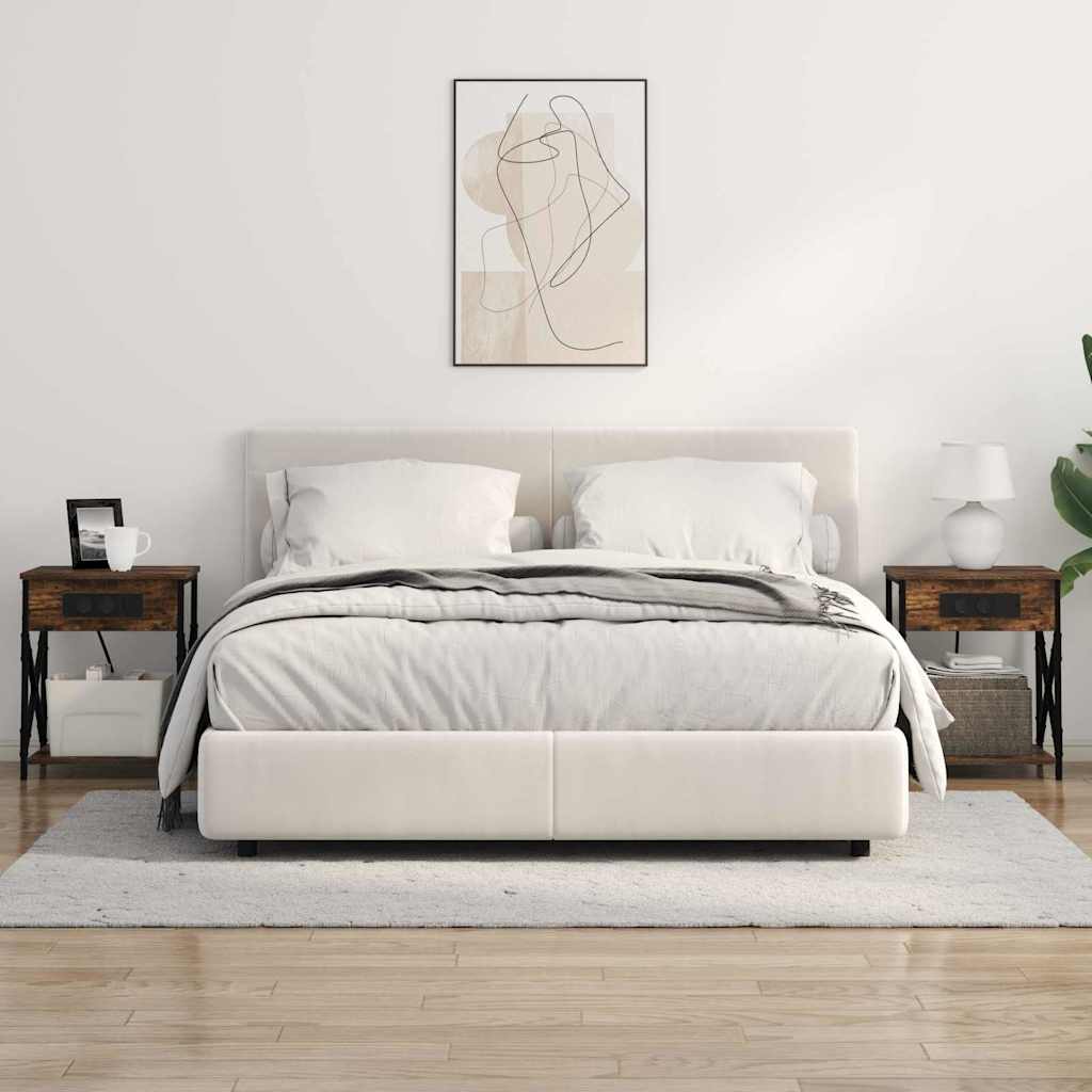 vidaXL Dulap de noapte Stejar afumat 41 x 31 x 51 cm Lemn compozit vidaXL Dulap de noapte Stejar afumat 41 x 31 x 51 cm Lemn compozit