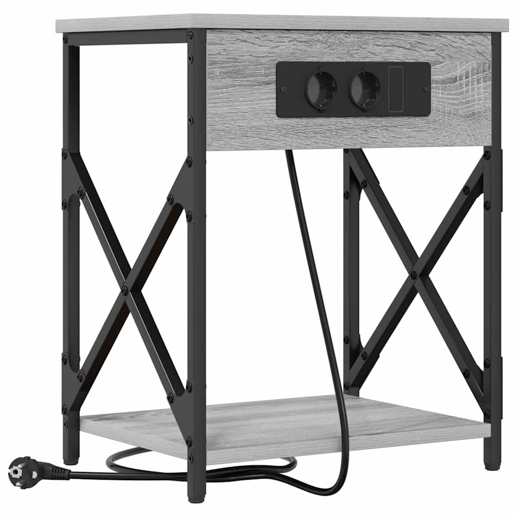 vidaXL Dulap de noapte sonoma gri 41 x 31 x 51 cm Lemn compozit vidaXL Dulap de noapte sonoma gri 41 x 31 x 51 cm Lemn compozit