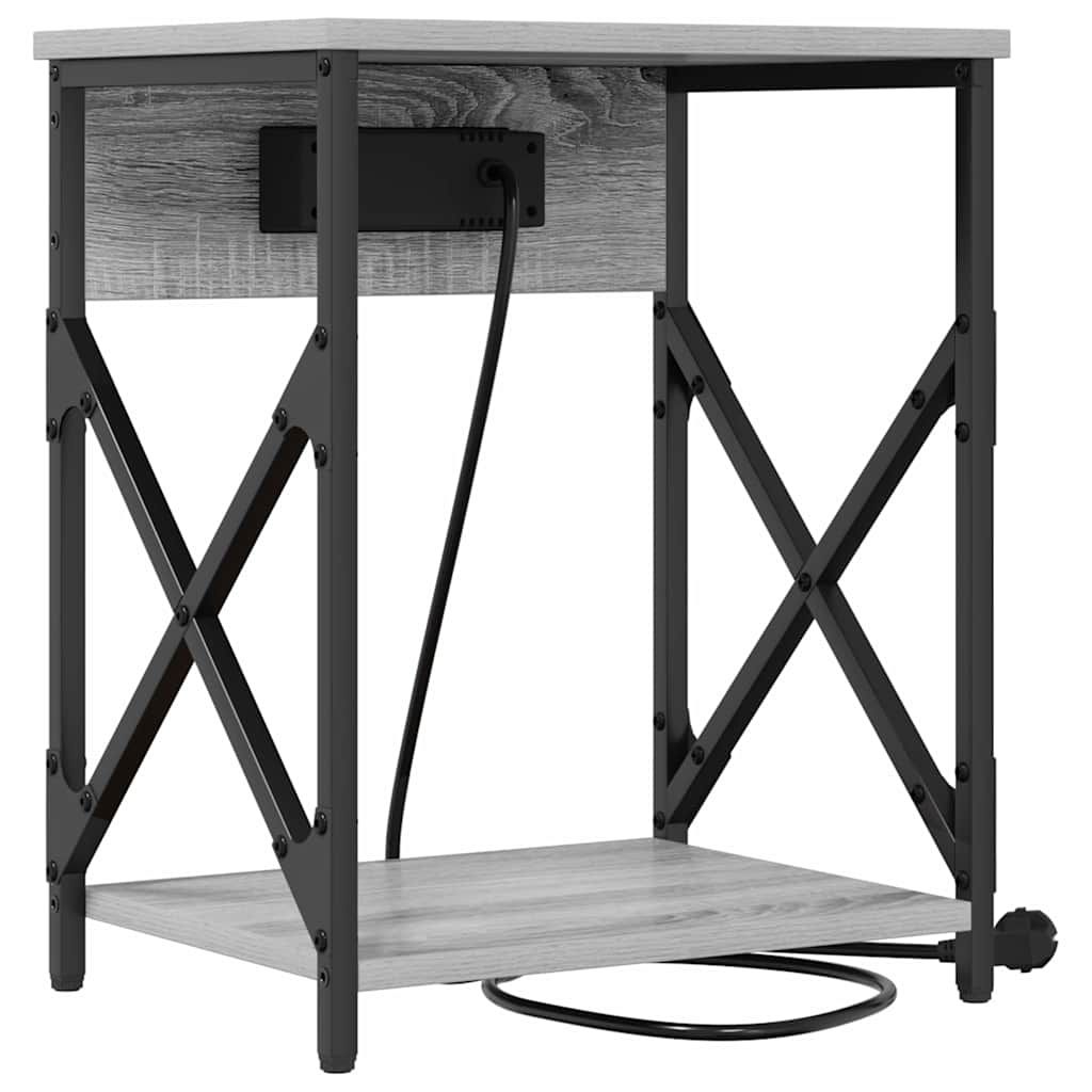 vidaXL Dulap de noapte sonoma gri 41 x 31 x 51 cm Lemn compozit vidaXL Dulap de noapte sonoma gri 41 x 31 x 51 cm Lemn compozit