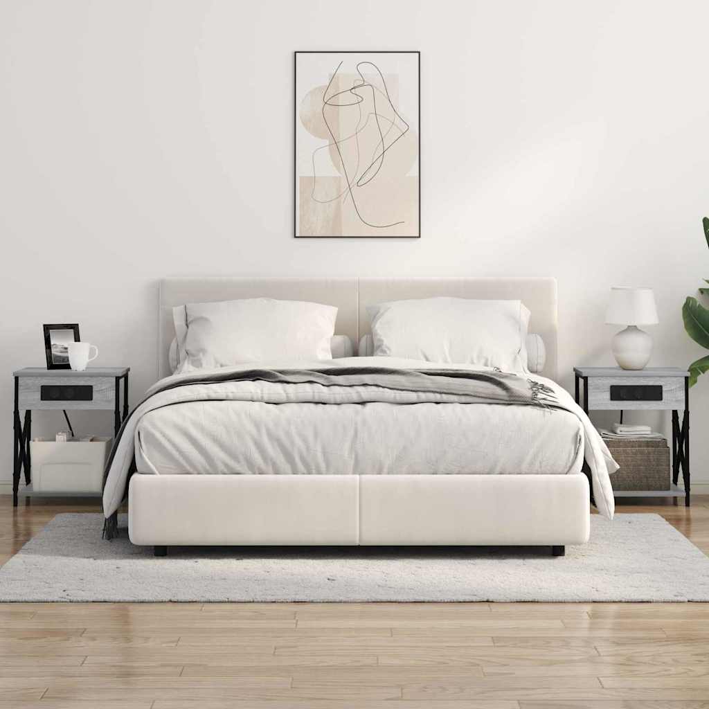 vidaXL Dulap de noapte 2 pcs sonoma gri 41 x 31 x 51 cm Lemn compozit vidaXL Dulap de noapte 2 pcs sonoma gri 41 x 31 x 51 cm Lemn compozit
