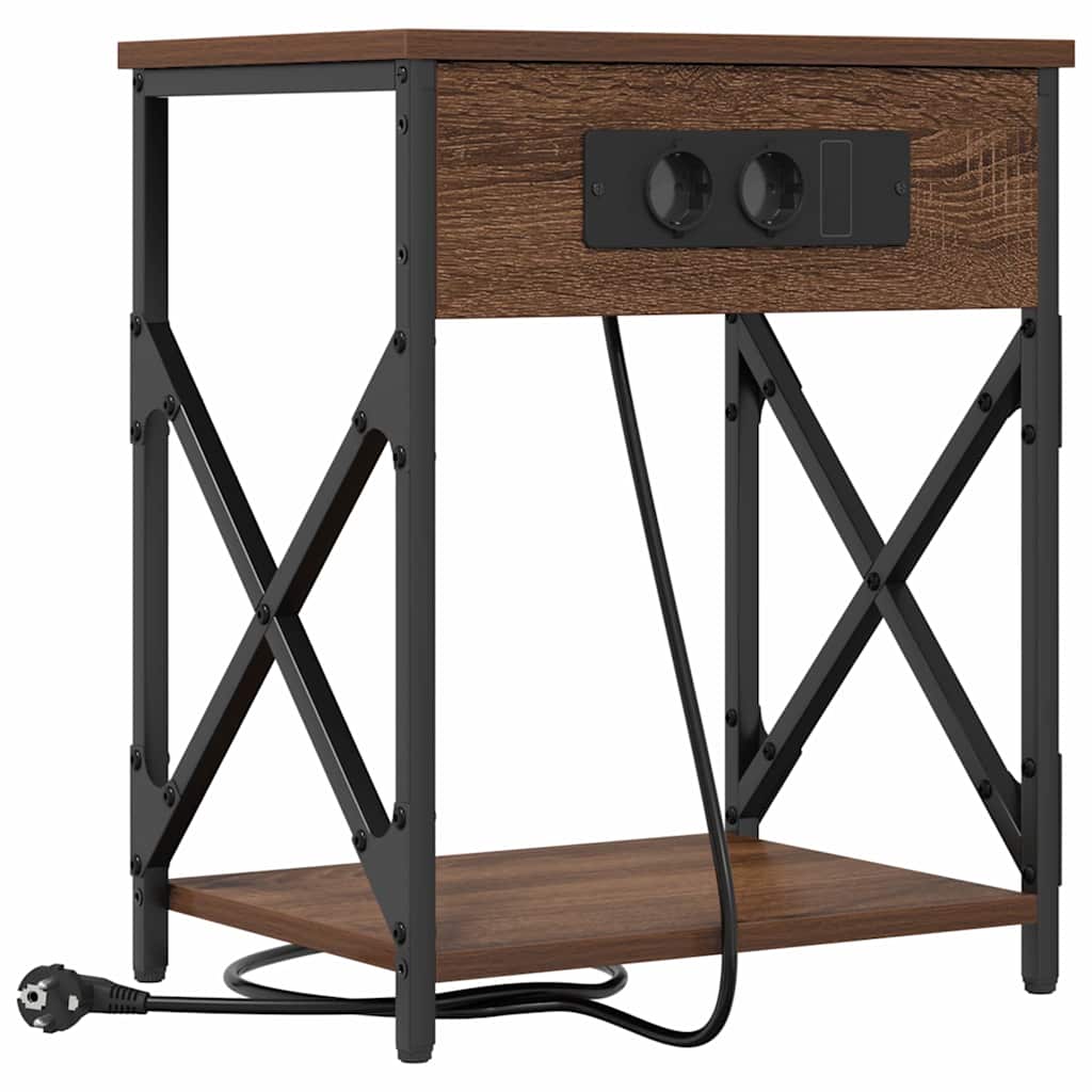 vidaXL Dulap de noapte Stejar brun 41 x 31 x 51 cm Lemn compozit vidaXL Dulap de noapte Stejar brun 41 x 31 x 51 cm Lemn compozit