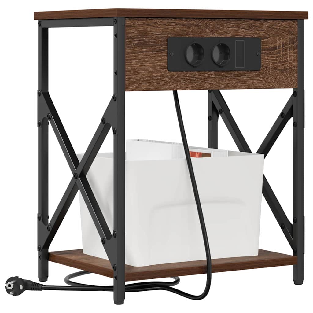 vidaXL Dulap de noapte Stejar brun 41 x 31 x 51 cm Lemn compozit vidaXL Dulap de noapte Stejar brun 41 x 31 x 51 cm Lemn compozit