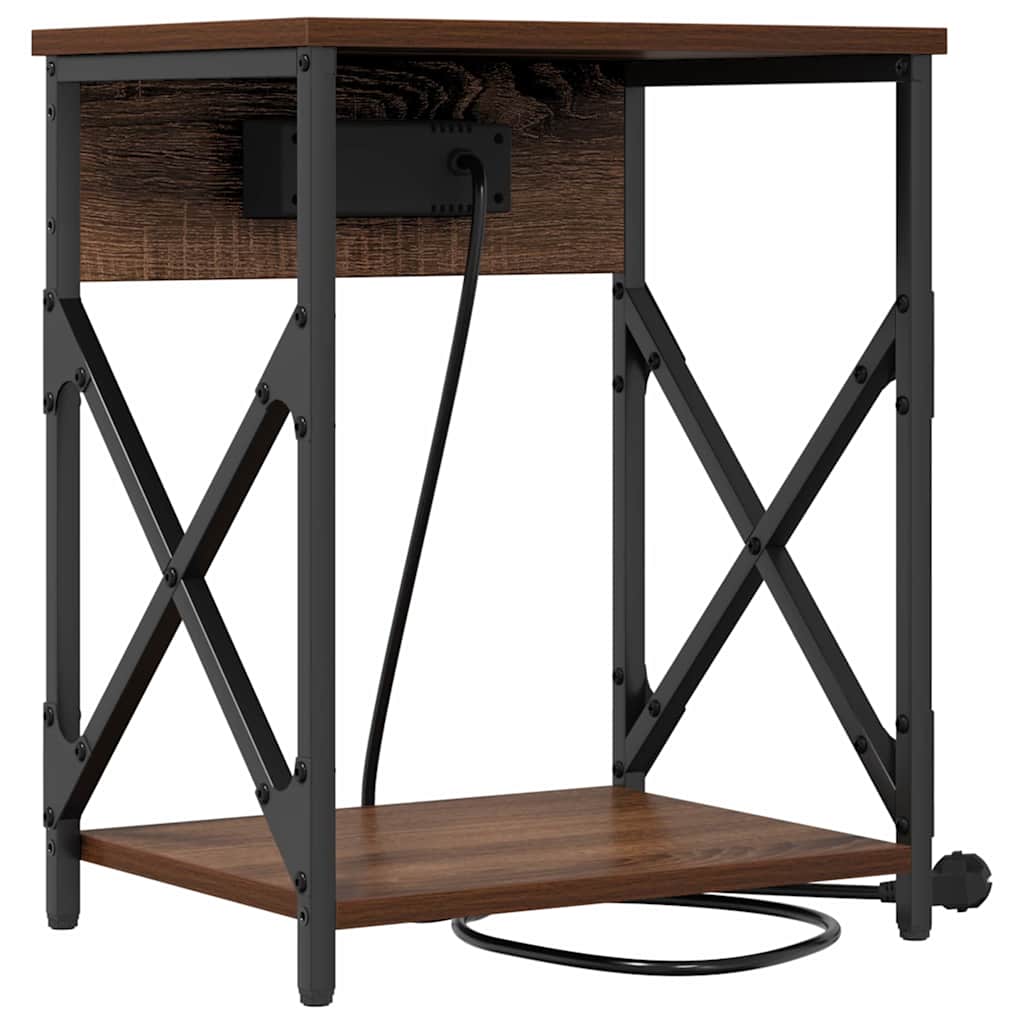 vidaXL Dulap de noapte Stejar brun 41 x 31 x 51 cm Lemn compozit vidaXL Dulap de noapte Stejar brun 41 x 31 x 51 cm Lemn compozit