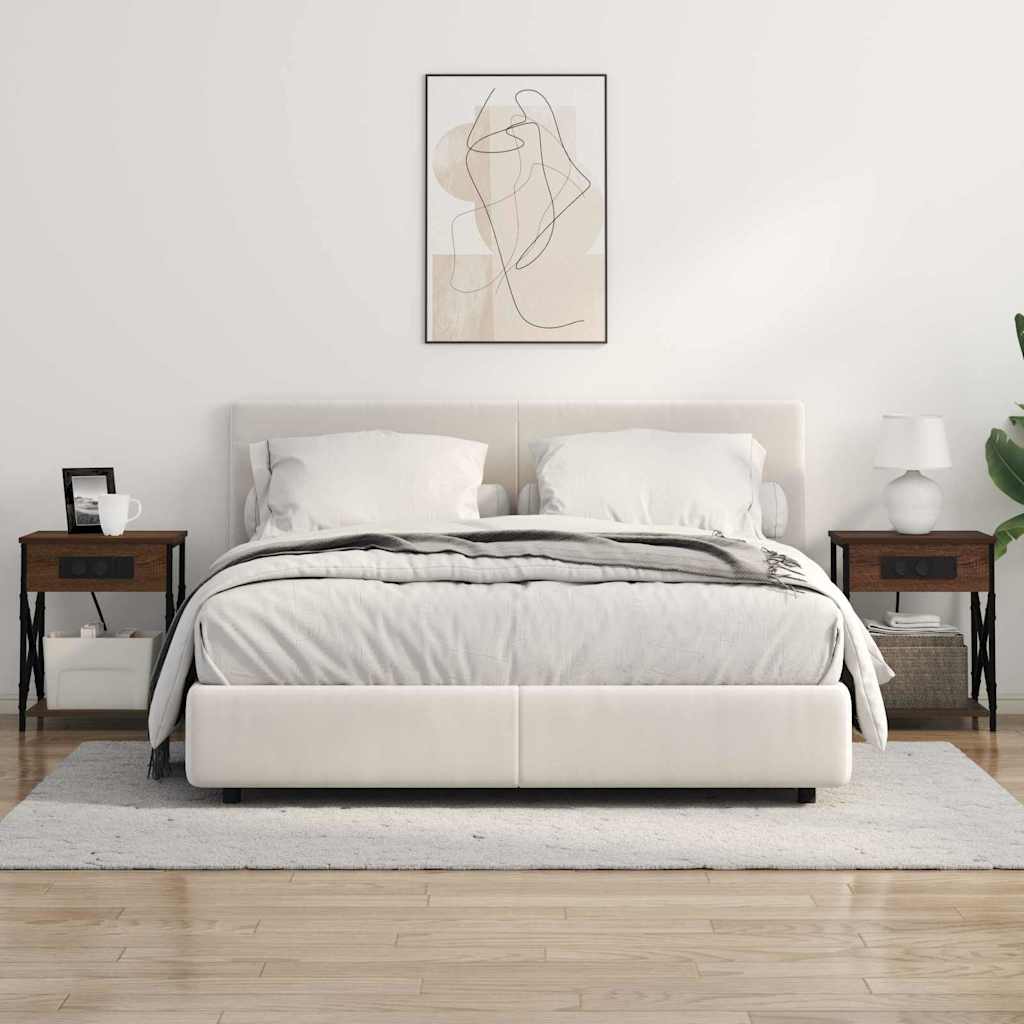 vidaXL Dulap de noapte 2 pcs Stejar brun 41 x 31 x 51 cm Lemn compozit vidaXL Dulap de noapte 2 pcs Stejar brun 41 x 31 x 51 cm Lemn compozit