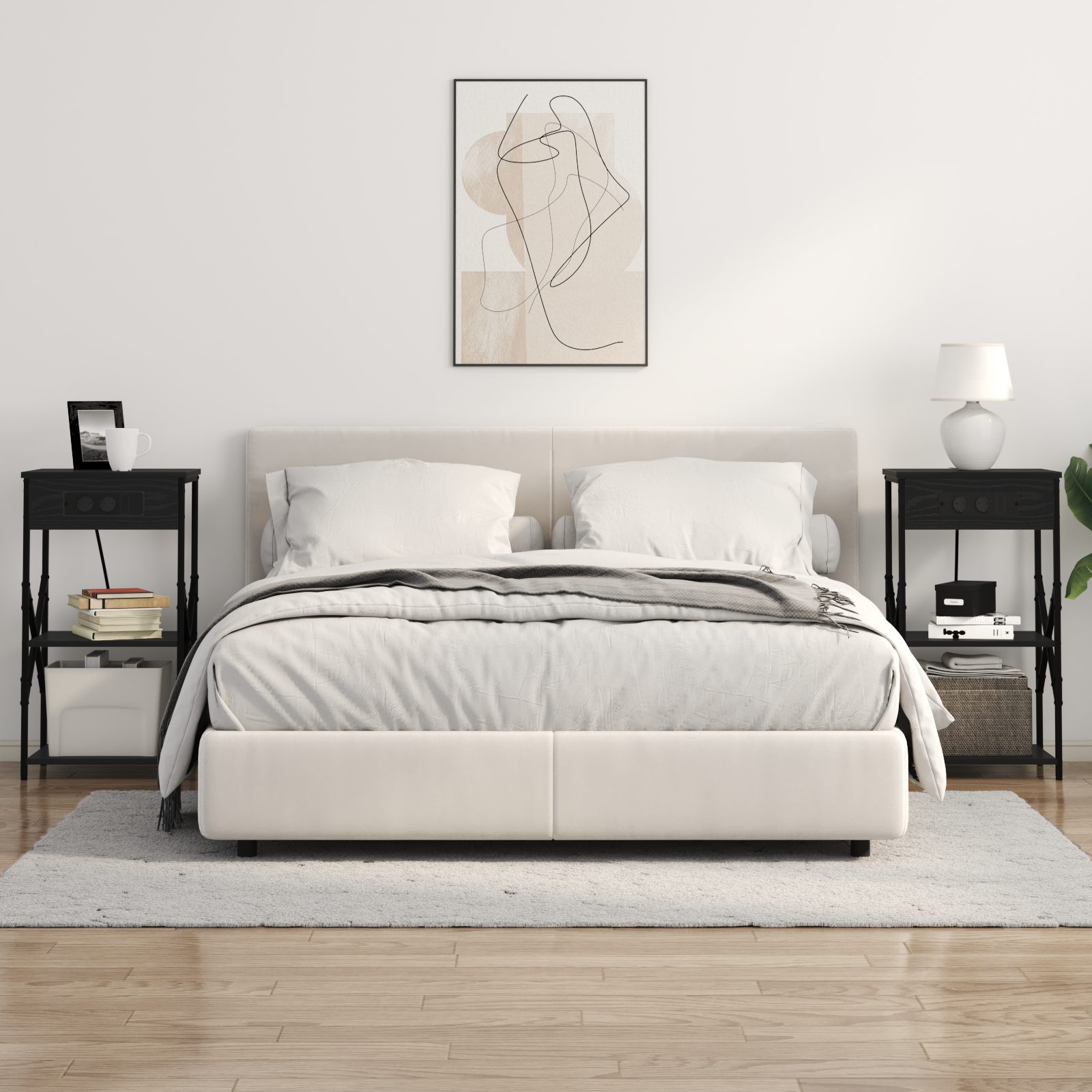 vidaXL Dulap de noapte Stejar negru 41 x 31 x 76 cm Lemn compozit vidaXL Dulap de noapte Stejar negru 41 x 31 x 76 cm Lemn compozit