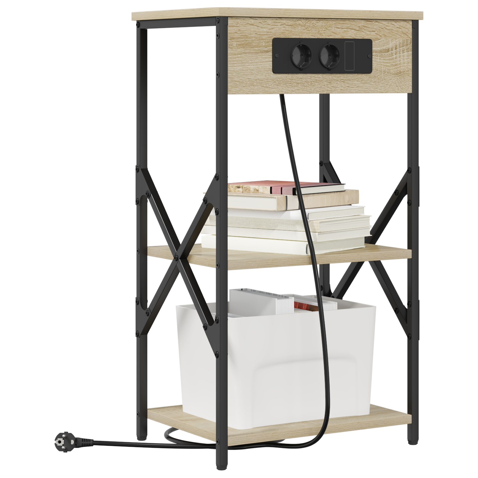 vidaXL Dulap de noapte Stejar sonoma 41 x 31 x 76 cm Lemn compozit vidaXL Dulap de noapte Stejar sonoma 41 x 31 x 76 cm Lemn compozit