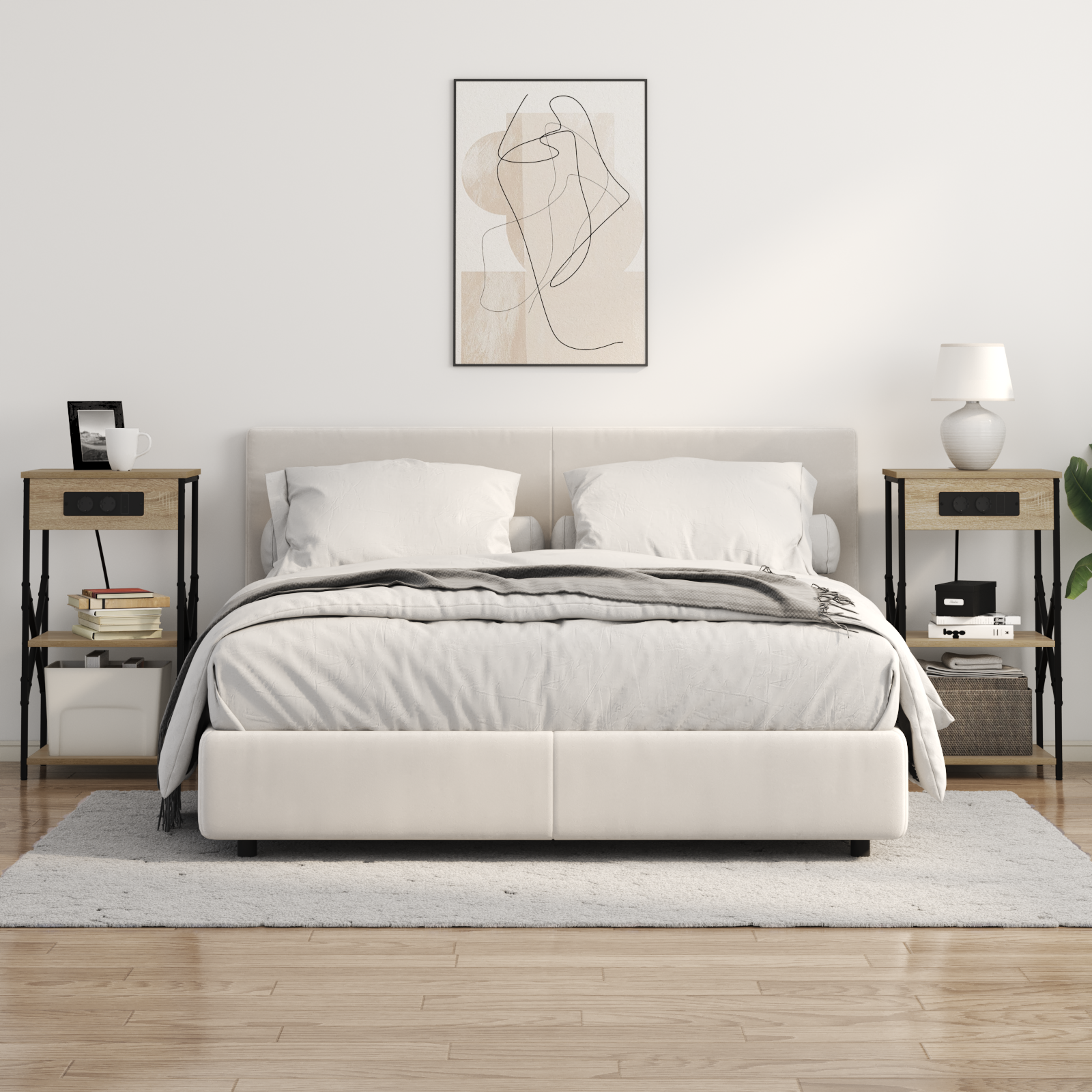 vidaXL Dulap de noapte Stejar sonoma 41 x 31 x 76 cm Lemn compozit vidaXL Dulap de noapte Stejar sonoma 41 x 31 x 76 cm Lemn compozit