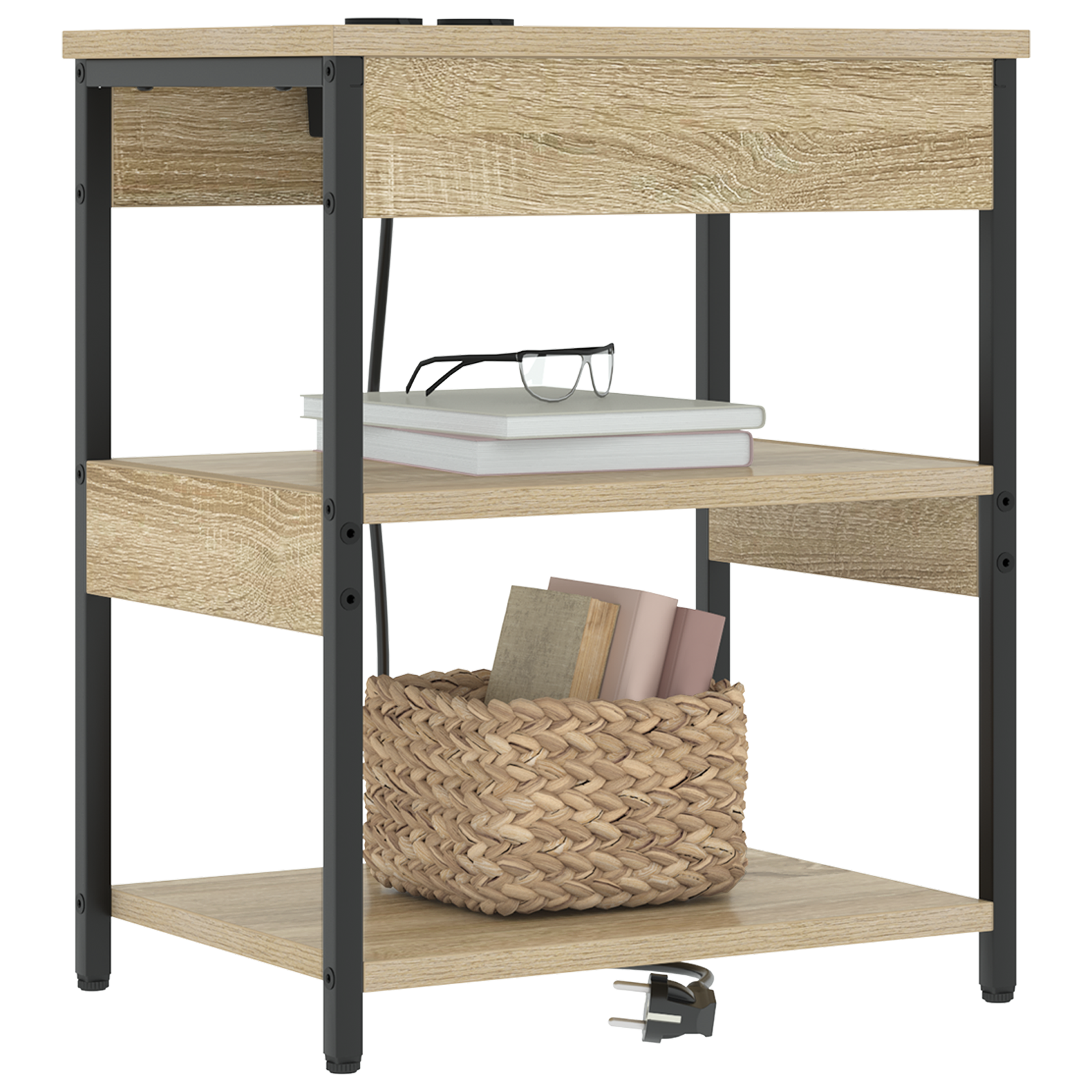vidaXL Dulap de noapte Stejar sonoma 41 x 31 x 51 cm Lemn compozit vidaXL Dulap de noapte Stejar sonoma 41 x 31 x 51 cm Lemn compozit