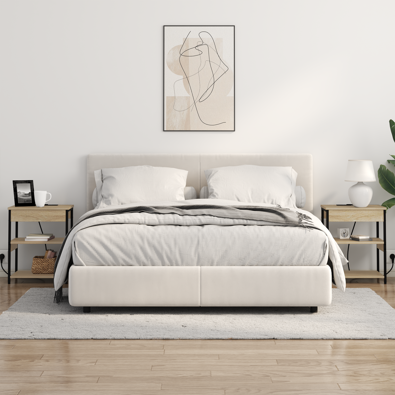 vidaXL Noptiere 2 pcs Stejar sonoma 41 x 31 x 51 cm Lemn compozit