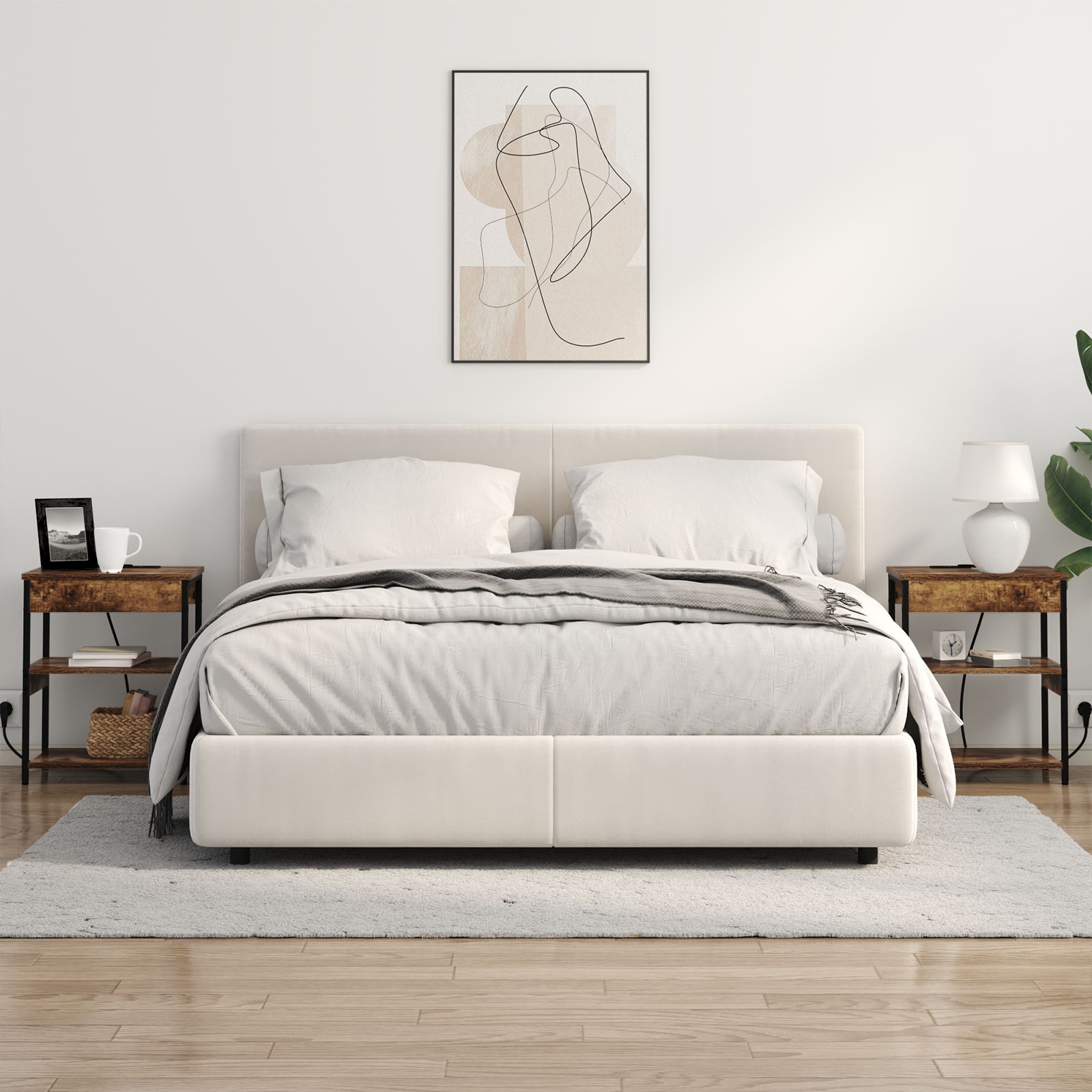 vidaXL Dulap de noapte Stejar afumat 41 x 31 x 51 cm Lemn compozit
