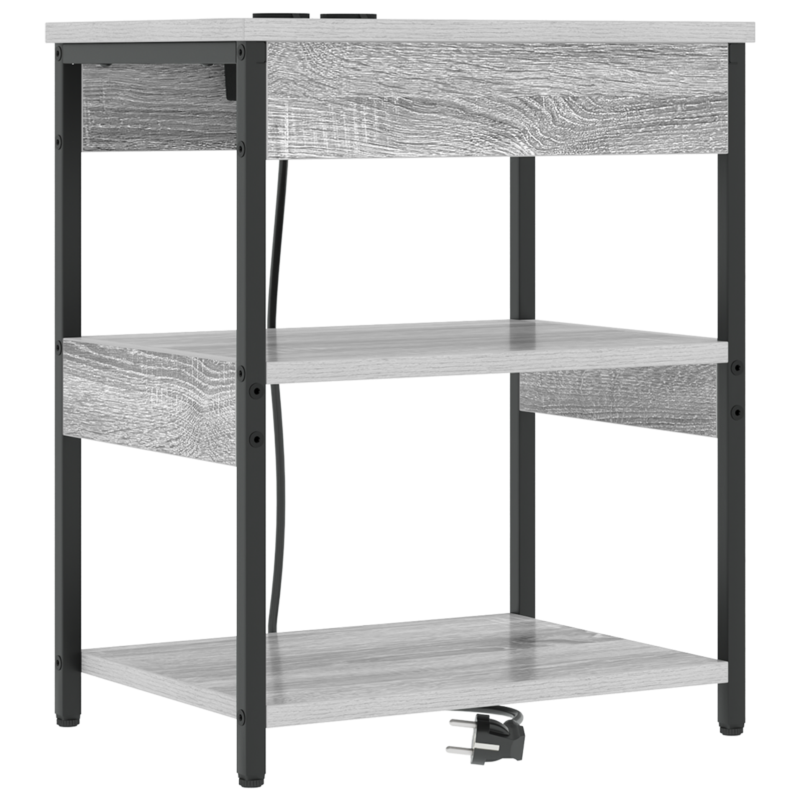 vidaXL Dulap de noapte sonoma gri 41 x 31 x 51 cm Lemn compozit vidaXL Dulap de noapte sonoma gri 41 x 31 x 51 cm Lemn compozit