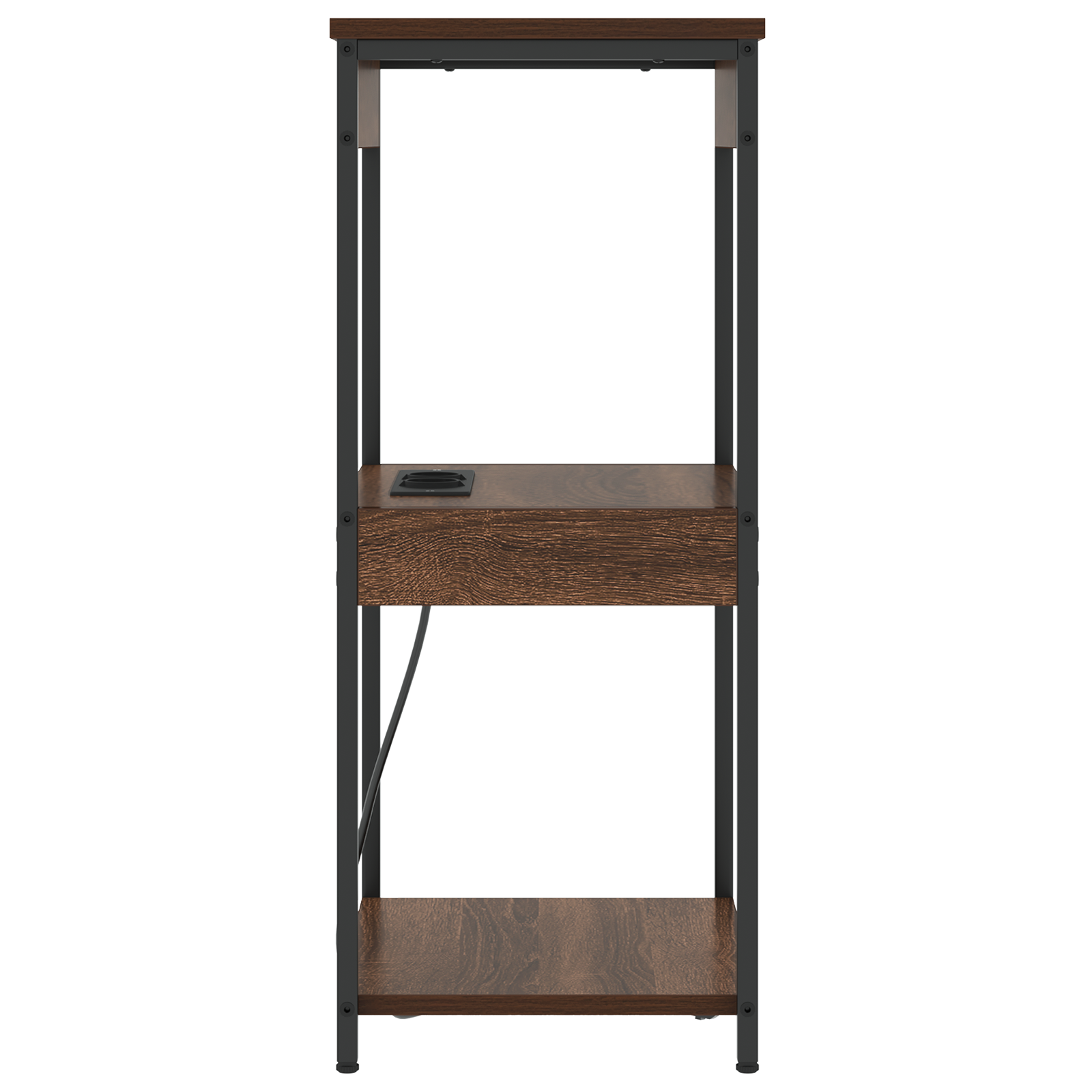vidaXL Cabinet de noptiere cu stație de încărcare cu raft Stejar brun vidaXL Cabinet de noptiere cu stație de încărcare cu raft Stejar brun