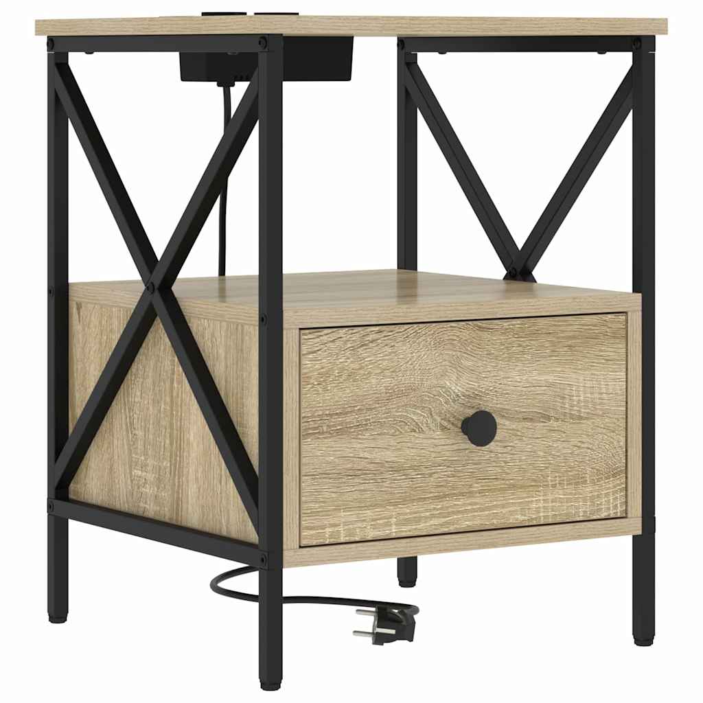 vidaXL Dulap de noapte Stejar sonoma 41.5 x 40.5 x 55 cm Lemn compozit vidaXL Dulap de noapte Stejar sonoma 41.5 x 40.5 x 55 cm Lemn compozit
