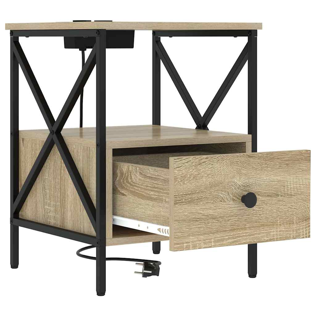 vidaXL Dulap de noapte Stejar sonoma 41.5 x 40.5 x 55 cm Lemn compozit vidaXL Dulap de noapte Stejar sonoma 41.5 x 40.5 x 55 cm Lemn compozit