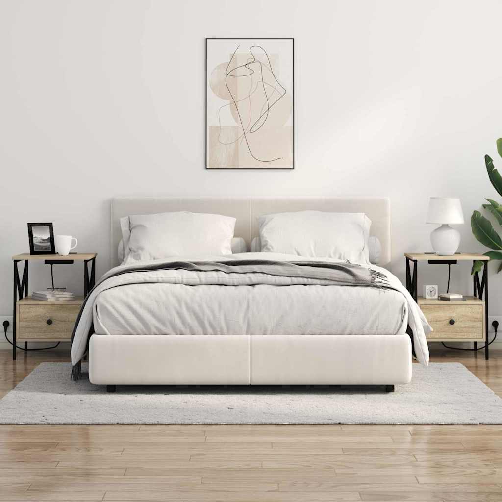 vidaXL Dulap de noapte 2 pcs Stejar sonoma 41.5 x 40.5 x 55 cm