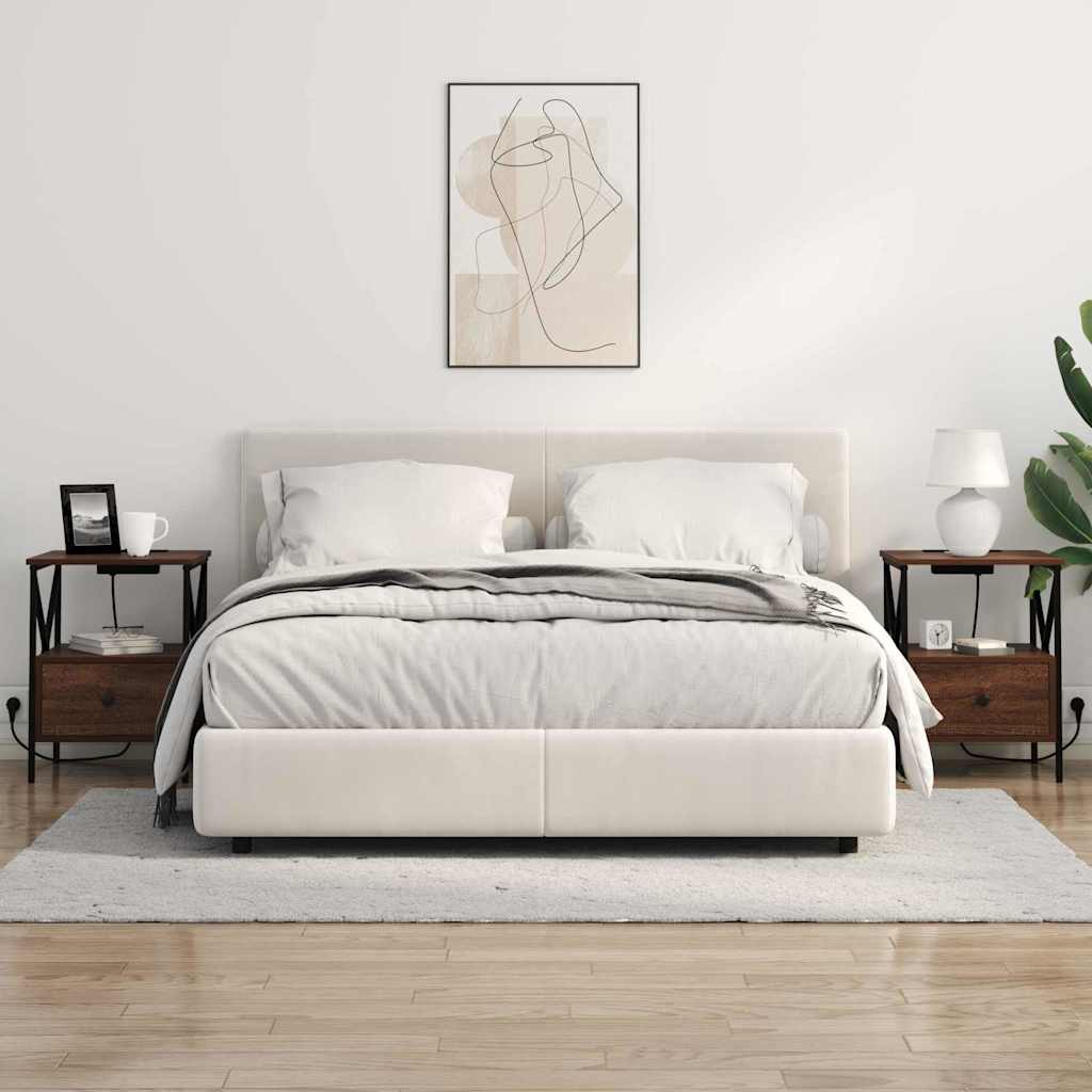vidaXL Dulap de noapte Stejar brun 41.5 x 40.5 x 55 cm Lemn compozit vidaXL Dulap de noapte Stejar brun 41.5 x 40.5 x 55 cm Lemn compozit