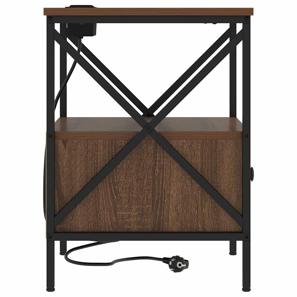 vidaXL Dulap de noapte Stejar brun 41.5 x 40.5 x 55 cm Lemn compozit vidaXL Dulap de noapte Stejar brun 41.5 x 40.5 x 55 cm Lemn compozit
