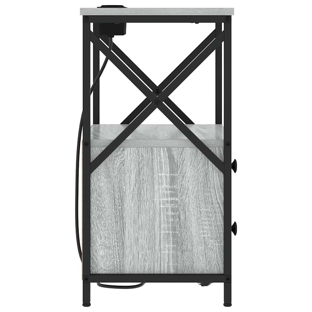 vidaXL Dulap de noapte Gri Sonoma 40 x 31 x 60 cm Lemn compozit