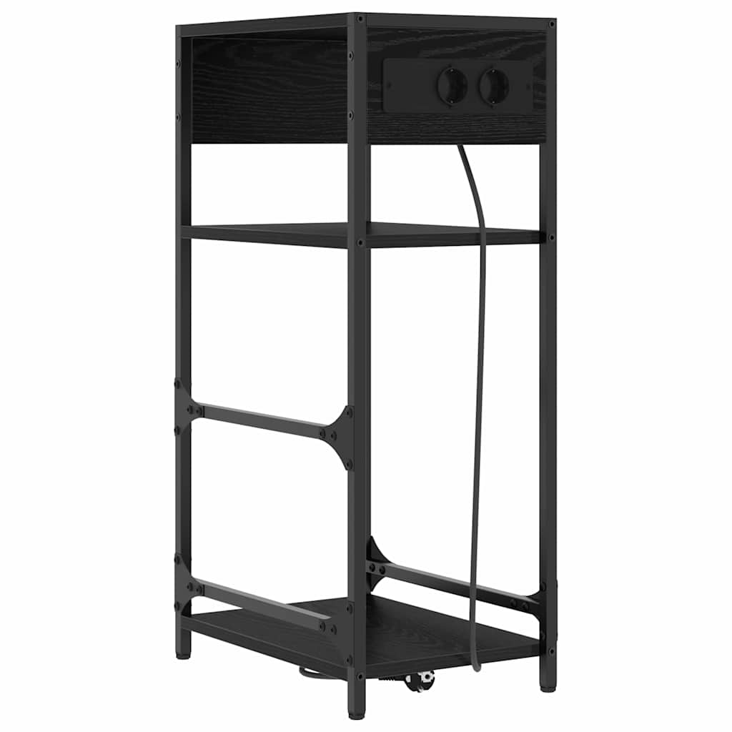 vidaXL Dulap de noapte Stejar negru 40 x 27 x 76 cm Lemn compozit vidaXL Dulap de noapte Stejar negru 40 x 27 x 76 cm Lemn compozit