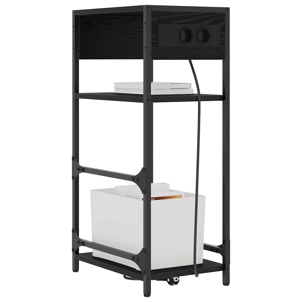 vidaXL Dulap de noapte Stejar negru 40 x 27 x 76 cm Lemn compozit vidaXL Dulap de noapte Stejar negru 40 x 27 x 76 cm Lemn compozit