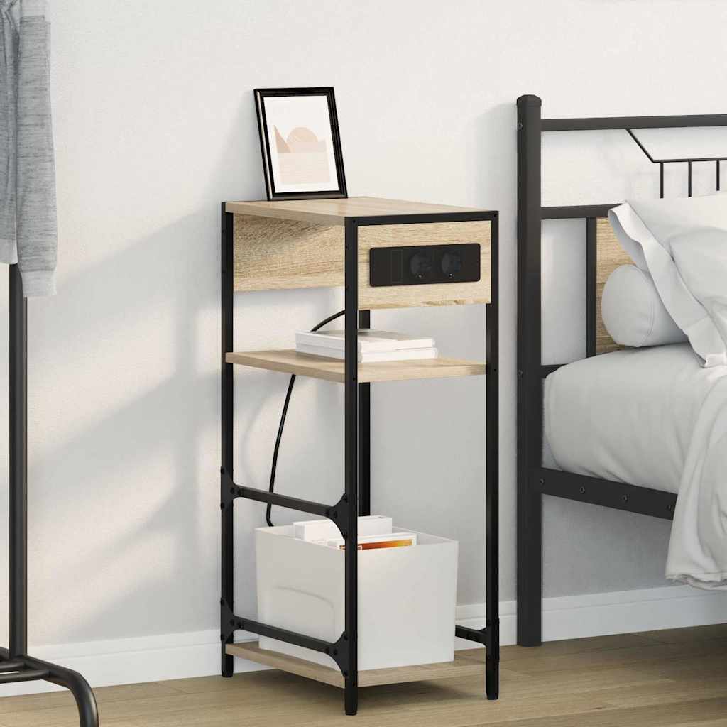 vidaXL Dulap de noapte Stejar sonoma 40 x 27 x 76 cm Lemn compozit vidaXL Dulap de noapte Stejar sonoma 40 x 27 x 76 cm Lemn compozit
