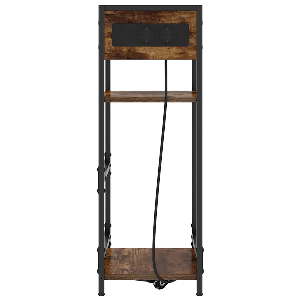 vidaXL Dulap de noapte Stejar afumat 40 x 27 x 76 cm Lemn compozit vidaXL Dulap de noapte Stejar afumat 40 x 27 x 76 cm Lemn compozit