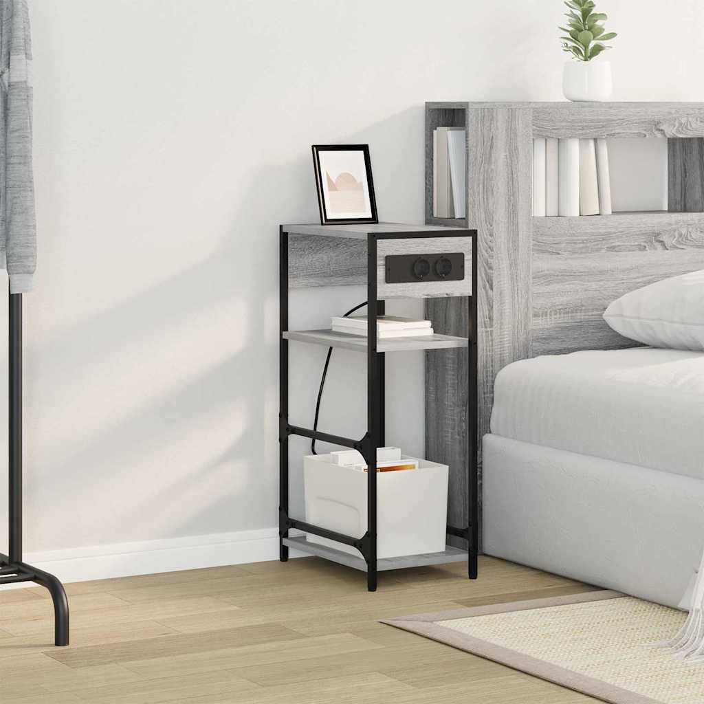 vidaXL Dulap de noapte sonoma gri 40 x 27 x 76 cm Lemn compozit vidaXL Dulap de noapte sonoma gri 40 x 27 x 76 cm Lemn compozit