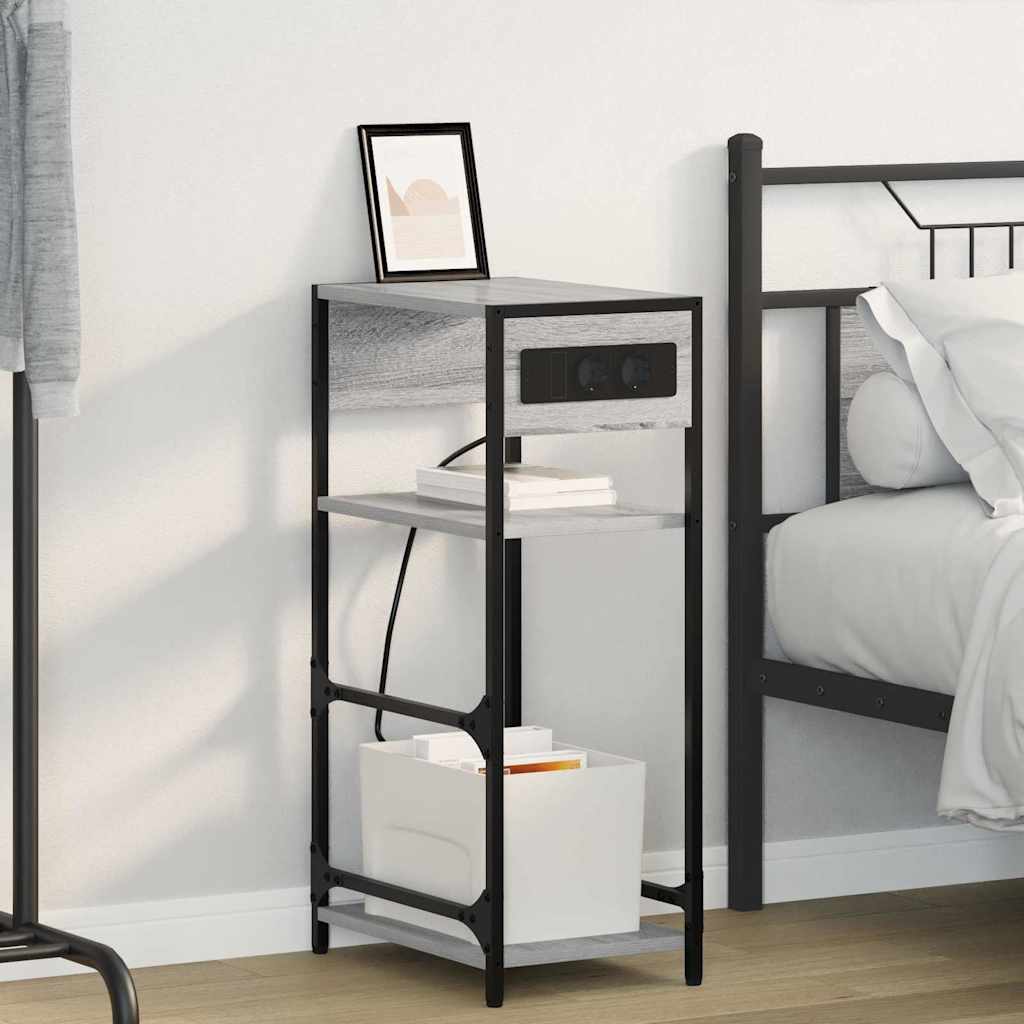vidaXL Dulap de noapte sonoma gri 40 x 27 x 76 cm Lemn compozit vidaXL Dulap de noapte sonoma gri 40 x 27 x 76 cm Lemn compozit