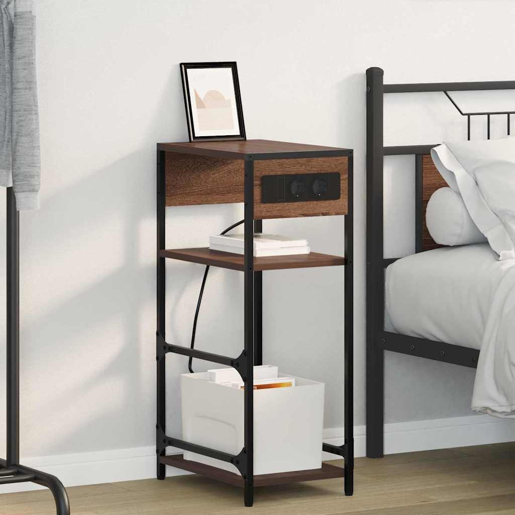 vidaXL Dulap de noapte Stejar brun 40 x 27 x 76 cm Lemn compozit vidaXL Dulap de noapte Stejar brun 40 x 27 x 76 cm Lemn compozit