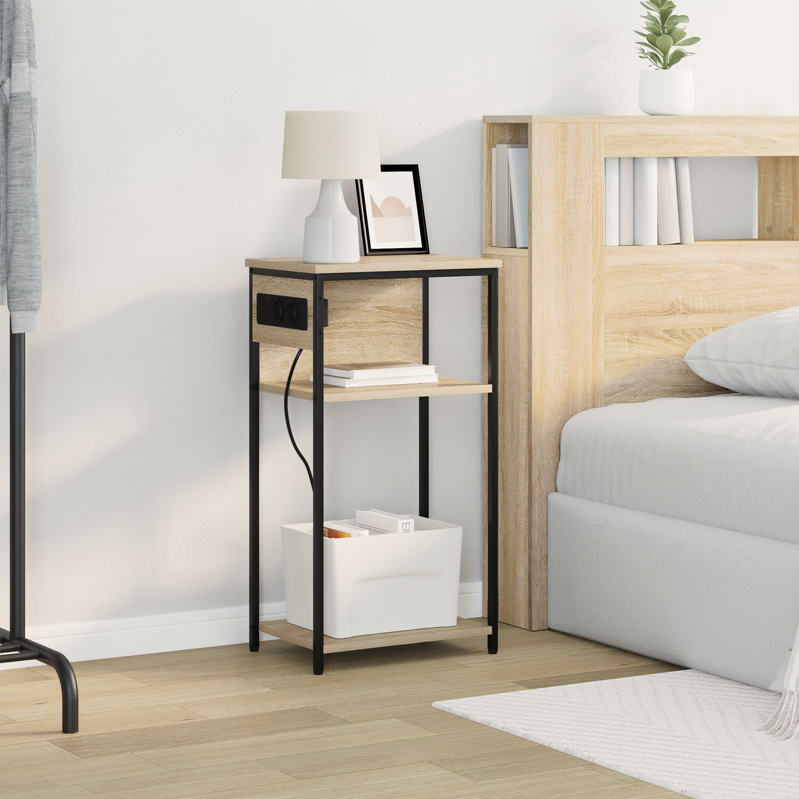 vidaXL Dulap de noapte Stejar sonoma 28.1 x 40.9 x 75 cm Lemn compozit vidaXL Dulap de noapte Stejar sonoma 28.1 x 40.9 x 75 cm Lemn compozit