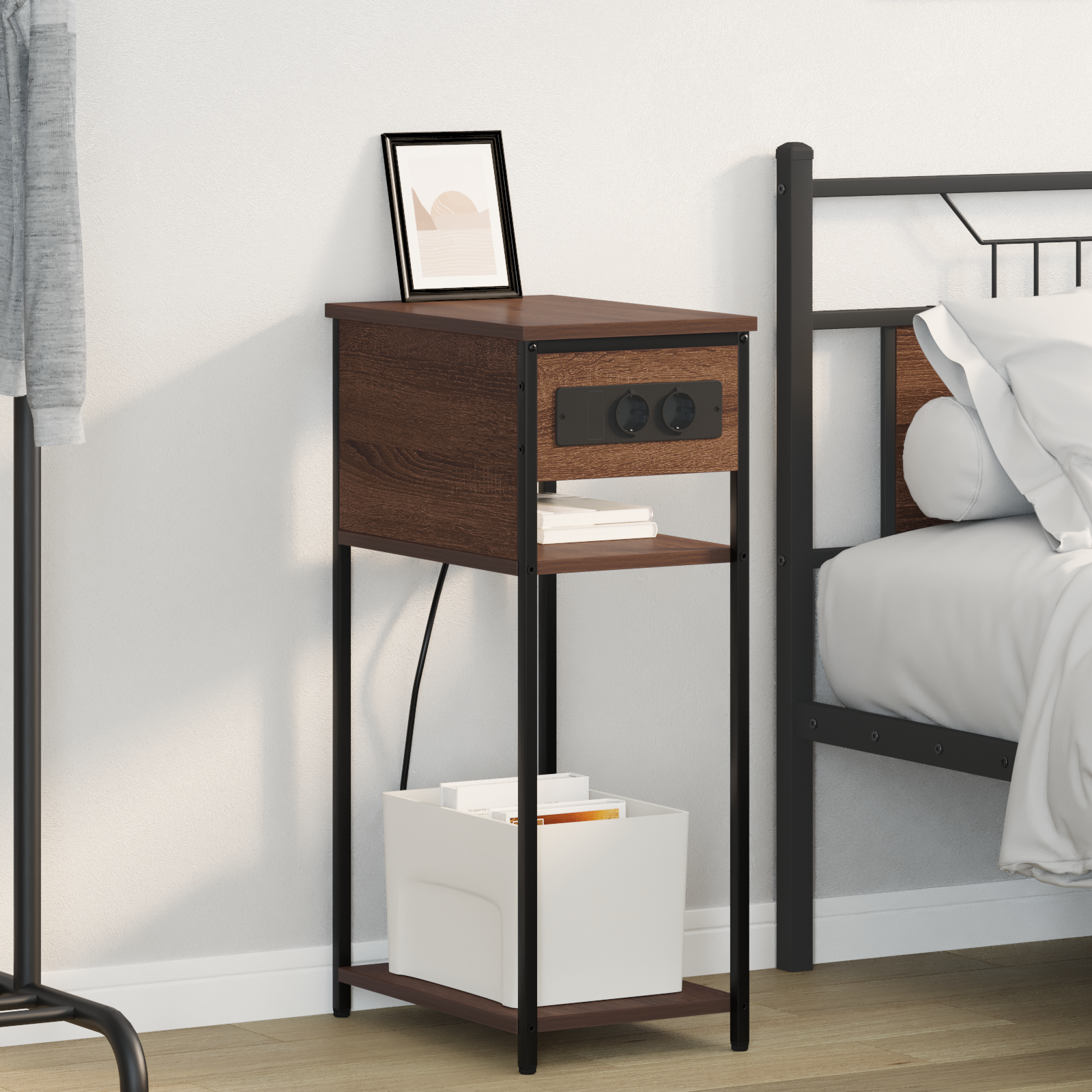 vidaXL Dulap de noapte Stejar brun 41 x 28 x 76 cm Lemn compozit vidaXL Dulap de noapte Stejar brun 41 x 28 x 76 cm Lemn compozit